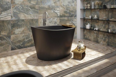 Aquatica True Ofuro Black Tranquility Heated Japanese Bathtub 02